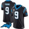 Men’s Panthers Vapor Limited Jersey – Carolina Patch – All Stitched – Black – Bryce Young