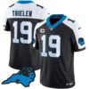 Men’s Panthers Vapor Limited Jersey – Carolina Patch – All Stitched – Black Alternate – Adam Thielen