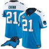 Men’s Panthers Vapor Limited Jersey – Carolina Patch – All Stitched – Blue Alternate – Jeremy Chinn