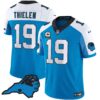 Men’s Panthers Vapor Limited Jersey – Carolina Patch – All Stitched – Blue Alternate – Adam Thielen