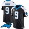 Men’s Panthers Vapor Limited Jersey – Carolina Patch – All Stitched – Black Alternate – Bryce Young