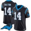 Men’s Panthers Vapor Limited Jersey – Carolina Patch – All Stitched – Black – Andy Dalton