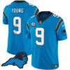 Men’s Panthers Vapor Limited Jersey – Carolina Patch – All Stitched – Blue – Bryce Young
