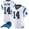 Men’s Panthers Vapor Limited Jersey – Carolina Patch – All Stitched – White – Andy Dalton