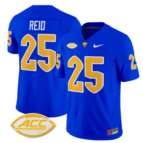 Men’s Pittsburgh Panthers 2024 Vapor Limited Jersey – All Stitched – Royal – Desmond Reid