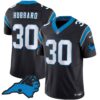 Men’s Panthers Vapor Limited Jersey – Carolina Patch – All Stitched – Black – Chuba Hubbard