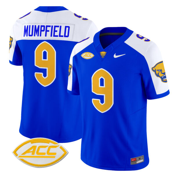 Men’s Pittsburgh Panthers 2024 Vapor Limited Jersey – All Stitched – Royal Alternate – Konata Mumpfield