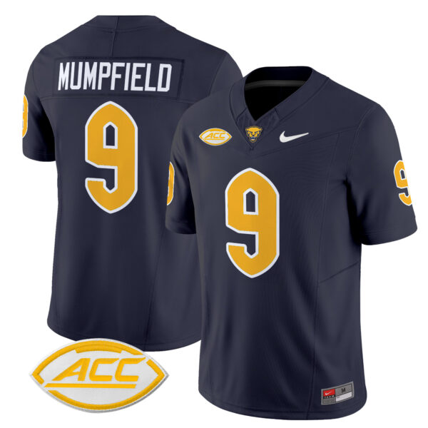Men’s Pittsburgh Panthers 2024 Vapor Limited Jersey – All Stitched – Navy – Konata Mumpfield