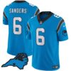 Men’s Panthers Vapor Limited Jersey – Carolina Patch – All Stitched – Blue – Miles Sanders