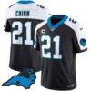 Men’s Panthers Vapor Limited Jersey – Carolina Patch – All Stitched – Black Alternate – Jeremy Chinn