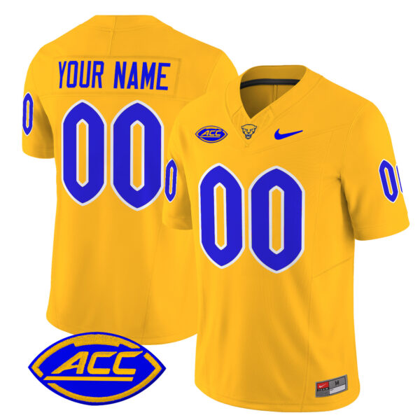 Pittsburgh Panthers 2024 Vapor Limited Custom Jersey – All Stitched – Men – Gold