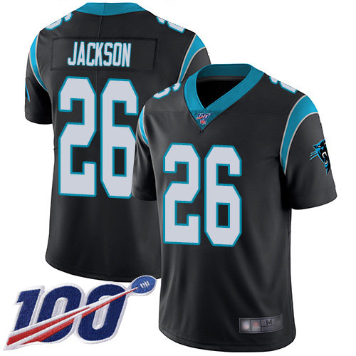 Nike Panthers #26 Donte Jackson Black Team Color Men’s Stitched NFL 100th Season Vapor Limited Jersey
