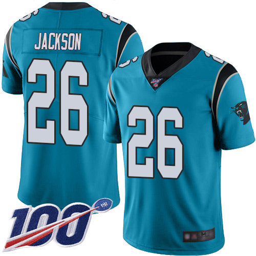 Nike Panthers #26 Donte Jackson Blue Alternate Men’s Stitched NFL 100th Season Vapor Limited Jersey