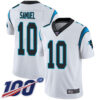 Nike Panthers #10 Curtis Samuel White Men’s Stitched NFL 100th Season Vapor Limited Jersey