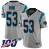 Nike Panthers #53 Brian Burns Silver Men’s Stitched NFL Limited Inverted Legend 100th Season Jersey