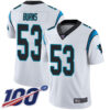 Nike Panthers #53 Brian Burns White Men’s Stitched NFL 100th Season Vapor Limited Jersey