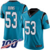 Nike Panthers #53 Brian Burns Blue Alternate Men’s Stitched NFL 100th Season Vapor Limited Jersey