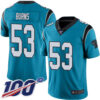 Nike Panthers #53 Brian Burns Blue Men’s Stitched NFL Limited Rush 100th Season Jersey