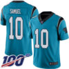 Nike Panthers #10 Curtis Samuel Blue Men’s Stitched NFL Limited Rush 100th Season Jersey