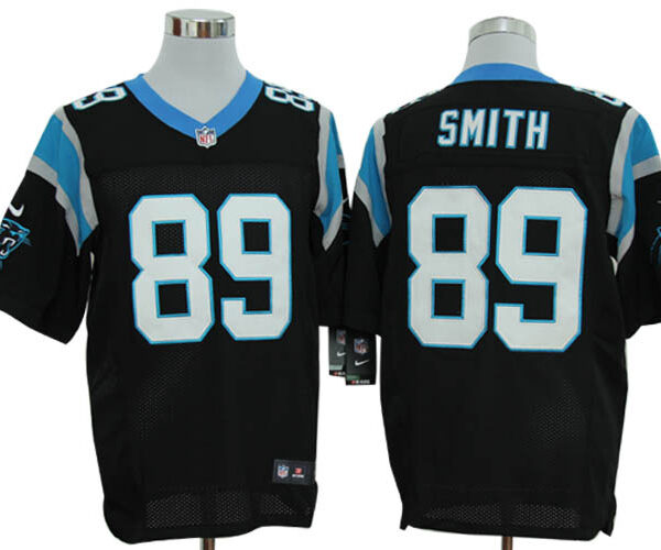 Size 60 4XL-Steve Smith Carolina Panthers #89 Black Stitched Nike Elite NFL Jerseys