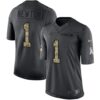 Nike Panthers #1 Cam Newton Black Men’s Stitched NFL Limited 2016 Salute to Service Jersey