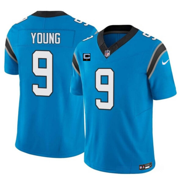 Men’s Carolina Panthers #9 Bryce Young Blue 2023 F.U.S.E. With 1-Star C Patch Vapor Untouchable Football Stitched Jersey