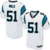 Men’s Carolina Panthers #51 Sam Mills White Road NFL Nike Elite Jersey