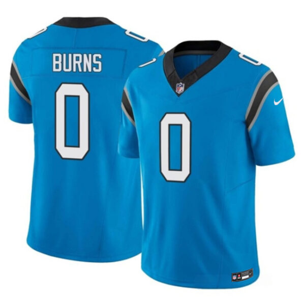 Men’s Carolina Panthers #0 Brian Burns Blue 2023 F.U.S.E. Vapor Untouchable Football Stitched Jersey