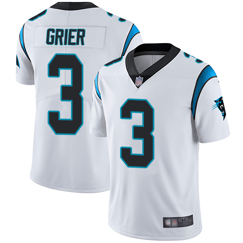 Panthers #3 Will Grier White Men’s Stitched Football Vapor Untouchable Limited Jersey