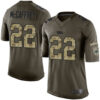 Panthers #22 Christian McCaffrey Green Men’s Stitched Football Limited 2015 Salute to Service Jersey