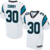 Nike Panthers #30 Stephen Curry White Men’s Stitched NFL Elite Jersey