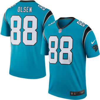 Men’s Carolina Panthers #88 Greg Olsen Nike Blue Color Rush Legend Jersey
