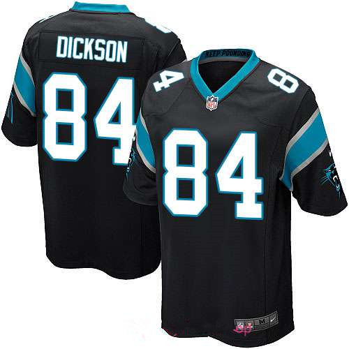 Men’s Carolina Panthers #84 Ed Dickson Black Team Color Stitched NFL Nike Game Jersey