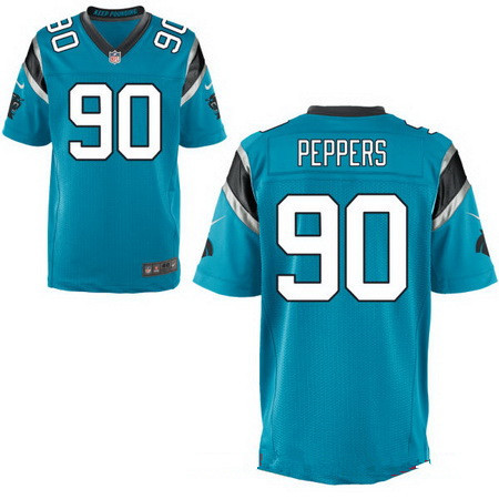 Men’s Carolina Panthers #90 Julius Peppers Light Blue Alternate Stitched NFL Nike Elite Jersey