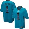 Nike Panthers #1 Cam Newton Blue Alternate Men’s Stitched NFL Limited Strobe Jersey