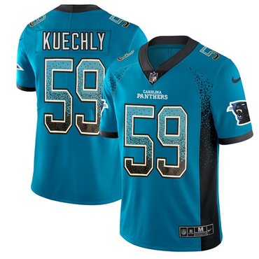 Nike Carolina Panthers #59 Luke Kuechly Blue Alternate Men’s Stitched NFL Limited Rush Drift Fashion Jersey