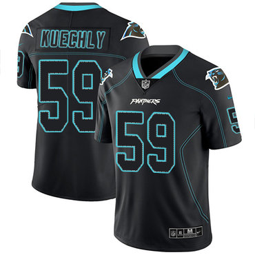 Nike Panthers #59 Luke Kuechly Lights Out Black Men’s Stitched NFL Limited Rush Jersey