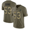 Panthers #53 Brian Burns Olive Camo Men’s Stitched Football Limited 2017 Salute To Service Jersey