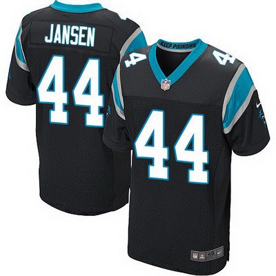 Men’s Carolina Panthers #44 J. J. Jansen Black Team Color NFL Nike Elite Jersey
