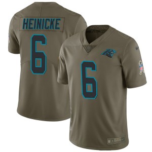 Men’s Nike Carolina Panthers #6 Taylor Heinicke Limited Green 2017 Salute to Service Jersey