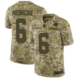 Men’s Nike Carolina Panthers #6 Taylor Heinicke Limited Camo 2018 Salute to Service Jersey