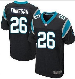 Men’s Carolina Panthers #26 Cortland Finnegan Black Team Color NFL Nike Elite Jersey