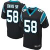 Men’s Carolina Panthers #58 Thomas Davis Sr Black Team Color NFL Nike Elite Jersey