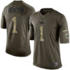 Panthers #1 Cam Newton Green Men’s Stitched Football Limited 2015 Salute to Service Jersey