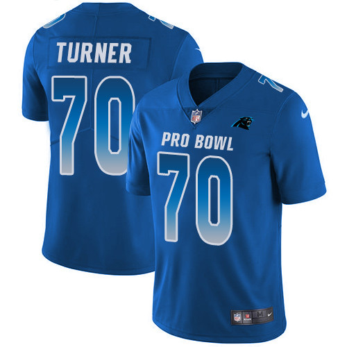 Nike Carolina Panthers #70 Trai Turner Royal Men’s Stitched NFL Limited NFC 2019 Pro Bowl Jersey