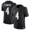 Baltimore Ravens #4 Zay Flowers Alternate Vapor FUSE Limited Jersey – Black