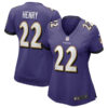 Baltimore Ravens #22 Derrick Henry Purple Football Jerseyrun Small