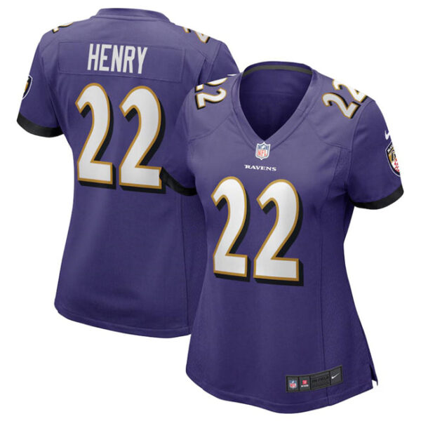 Baltimore Ravens #22 Derrick Henry Purple Football Jerseyrun Small
