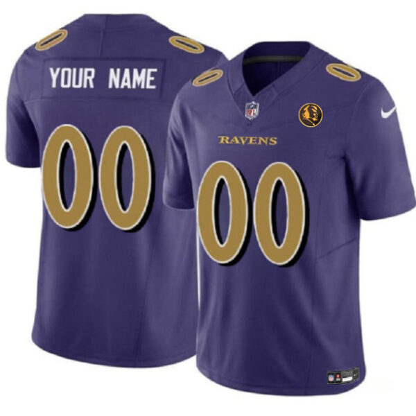 Baltimore Ravens Active Player Custom Purple 2023 FUSE With John Madden Jersey