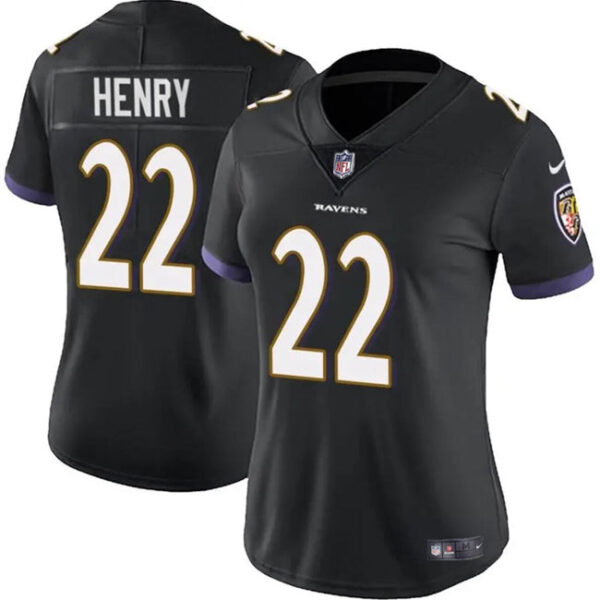 Baltimore Ravens #22 Derrick Henry Black Football Jerseyrun Small